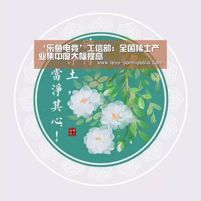 ‘乐鱼电竞’工信部:全国稀土产业集中度大幅提高(图2) 乐鱼足球竞猜